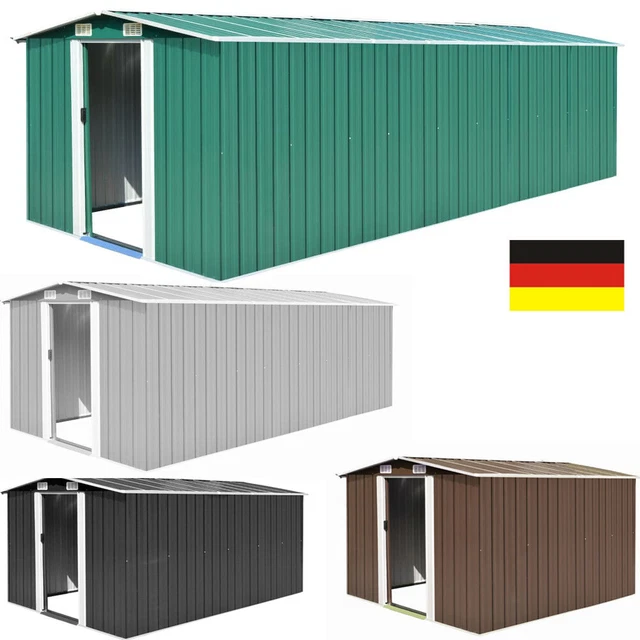 GERÄTESCHUPPEN METALL GERÄTEHAUS Gartenhaus Pultdach Satteldach