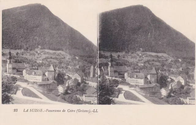 Cpa Stereo - Swiss - Chur Panorama (Graubünden)