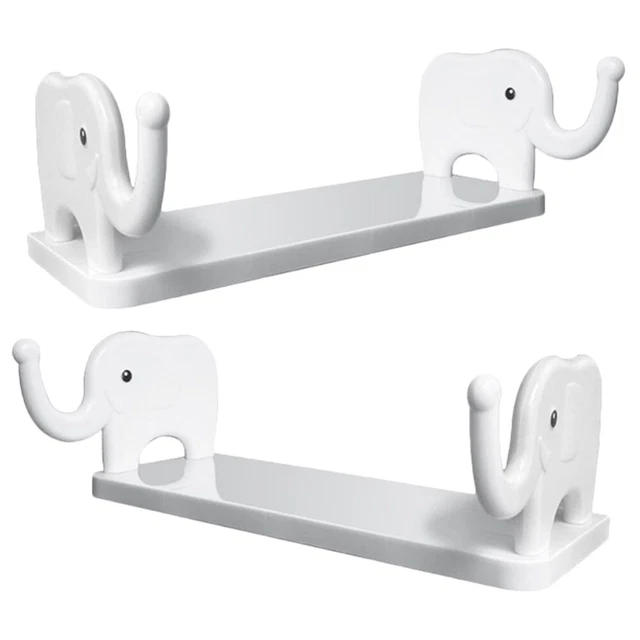 2pcs Adhesive Floating Shelf Wall Storage Shelf Bathroom Kitchen Organizing Rack