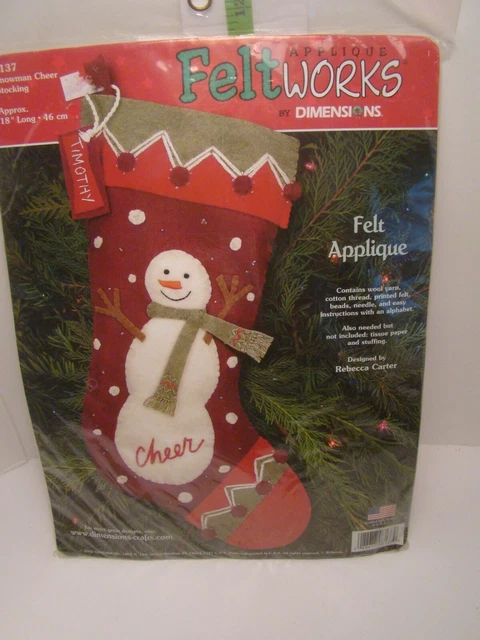 Kit de pegatinas de Navidad aplique muñeco de nieve FeltWorks NUEVO