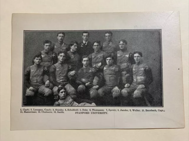 Stanford University Indians Cardinal CA 1903 Football Team 4X6 Picture