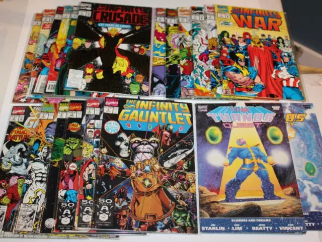 Complete Set Thanos Quest 1-2 Infinity Gauntlet 1-6 + War & Crusade comic sets