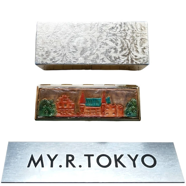 Étui à Rouge à Lèvres Vintage Patrys Paris - Médaillon Décoré Et Miroir Intégré