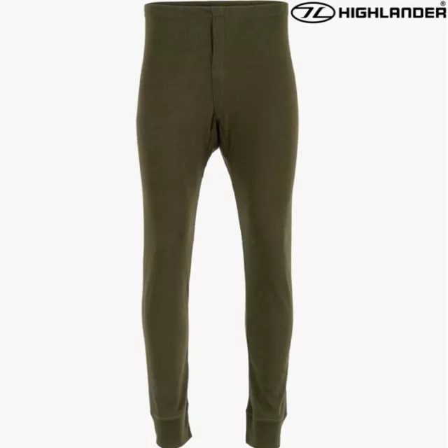 Highlander Thermo Lange Johns Leggings Herren S-2Xl Armee Kadett Grün Wandercamp