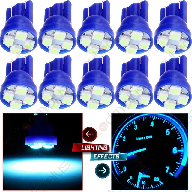10 Ice Blue LED License Plate Light Bulb T10 194 168 For Acura Dodge Ford Scion