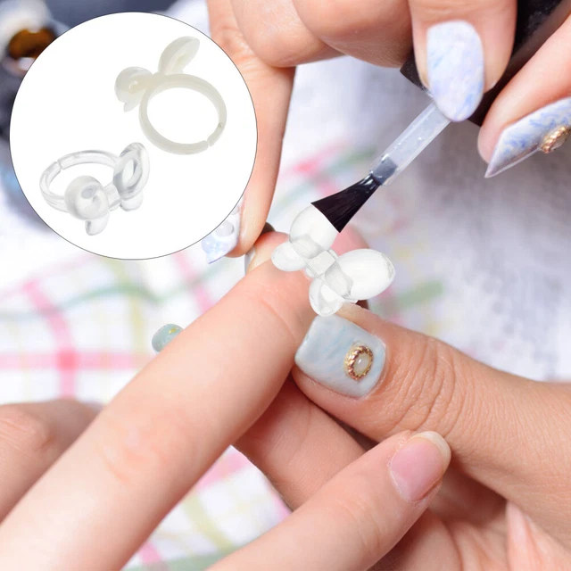 100 piezas herramientas de manicura arte de uñas anillos de dedo equipo de arte de uñas