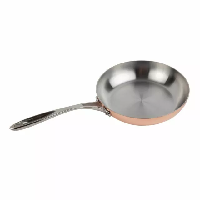 Vogue Tri Wall Frying Pan Made of Copper & Stainless Steel - Size - 240(Ø)mm