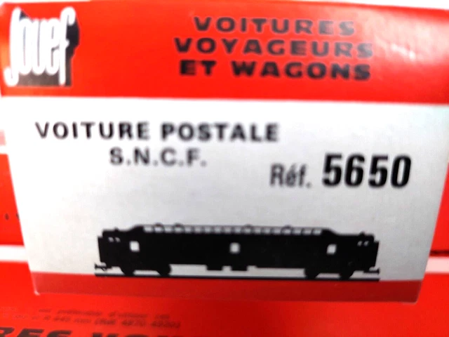 Voiture Postale SNCF Jouef - Référence 5650 - Échelle HO - Époque 3 - Occasion état Bon