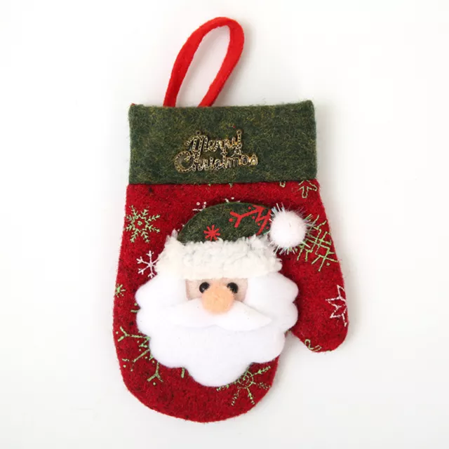 4 un. bolsas de cubiertos de Navidad tenedor cuchara vajilla vajilla bolsos en forma de guante