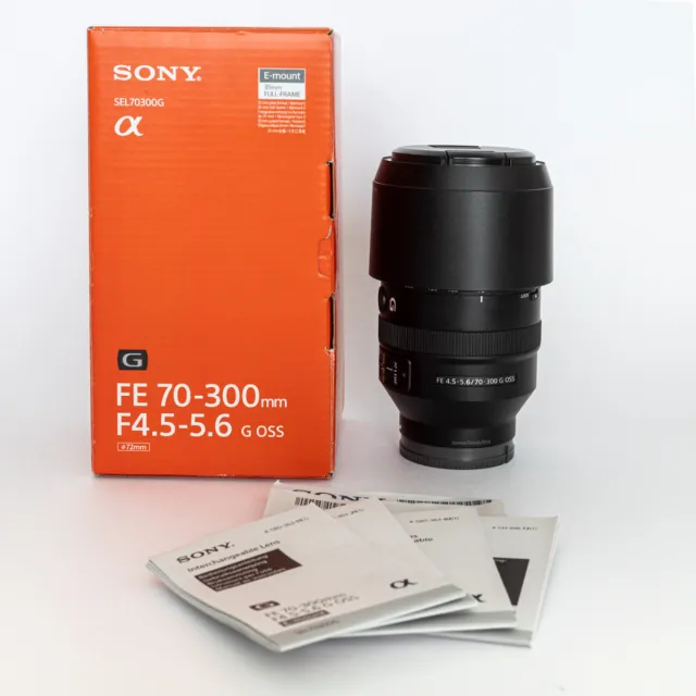 Sony FE 70-300mm F4.5-5.6 G OSS Tele-Zoomobjektiv - Schwarz - Wie neu!