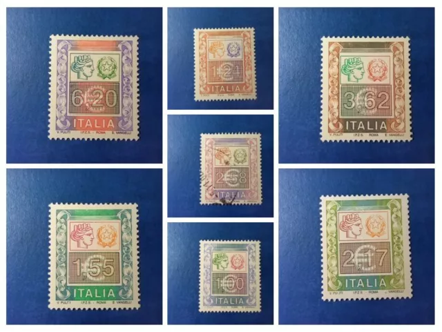 serie alti valori lotto 12 francobolli annullati timbrati usati lire euro italia