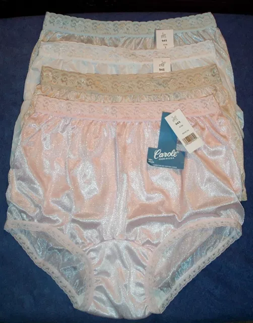 4 Pair Lace Elastic 100 Nylon Assorted Panties Size 11 Carole Panty Usa Made 24 99 Picclick