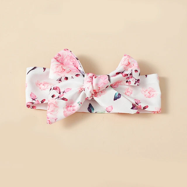 Baby Girls Bow Floral Ruffle Romper Dress Outfits Birthday Party Clothes Set UK 6