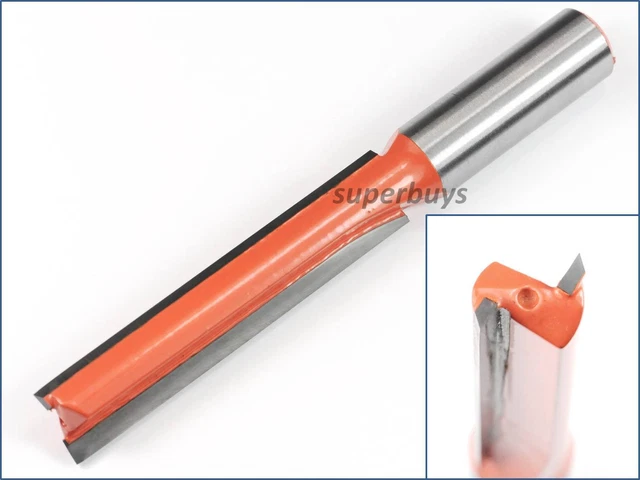 64mm Long 1/2" Straight Router Bit Dual Blade Wood Carving Deep Cutter Tool