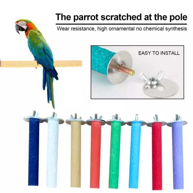 Pet Parrot Caged Bird Calcium Trimming Perch Beak/Claw Cockatiel Parakeet Conure