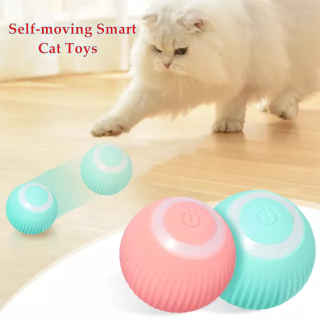 Automatic Rolling Ball Smart Cat Dog Toy Electric Pet Self-moving Kitten Game uk