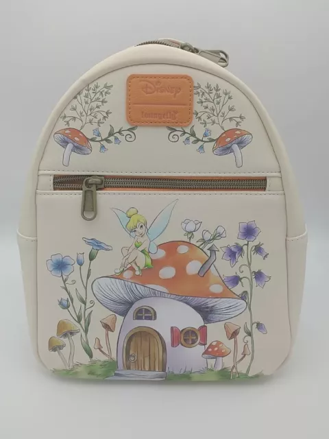 Loungefly Disney Peter Pan Tinker Bell Mushroom Mini Backpack NWT