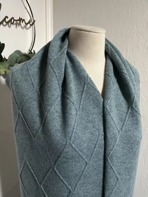 SCIARPA 100 PURO cashmere John Laing argilla Oribe verde larga