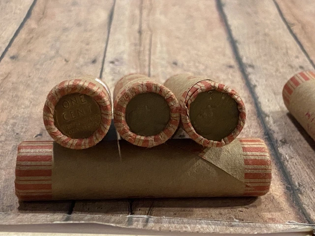 50 Vintage Wheat Pennies Unopened Roll Of Lincoln Wheat pennies Unsearched  USA