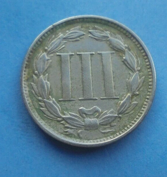 United States, 3 Cents 1868, Good Grade.