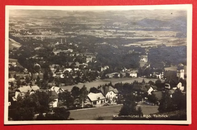 Foto AK KRUMMHÜBEL im Riesengebirge 1936 Ortsansicht ( 10822