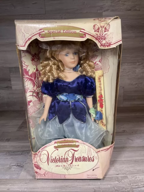 Porcelain Doll Dandee Victorian Treasures Special Edition Handcrafted 17" NOS