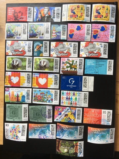 BRD / Bund Deutschland Jahrgang 2022 32 Briefmarken gestempelt