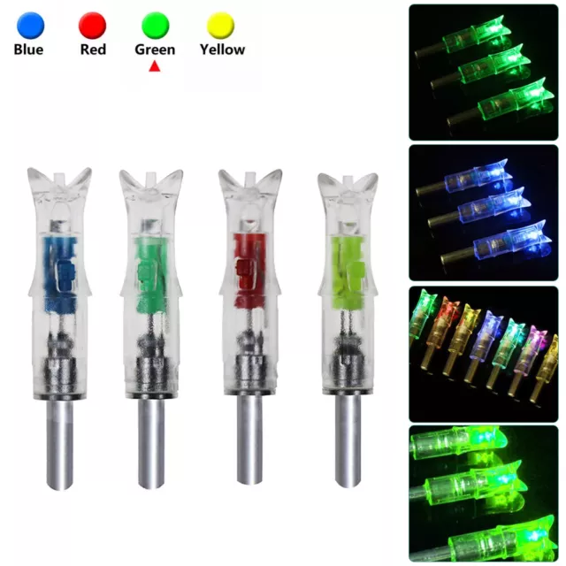 6Pcs Lighted Led Crossbow Arrow Nocks for Crossbow Arrow ID 7.6mm Hunting Arrows
