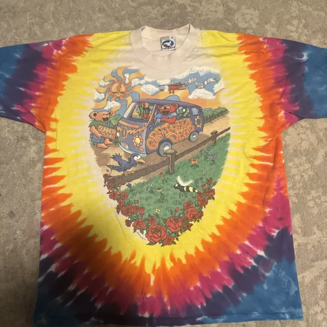 Vintage 1994 Liquid Blue Grateful Dead Summer Tour T-Shirt Size X Large Tie Dye