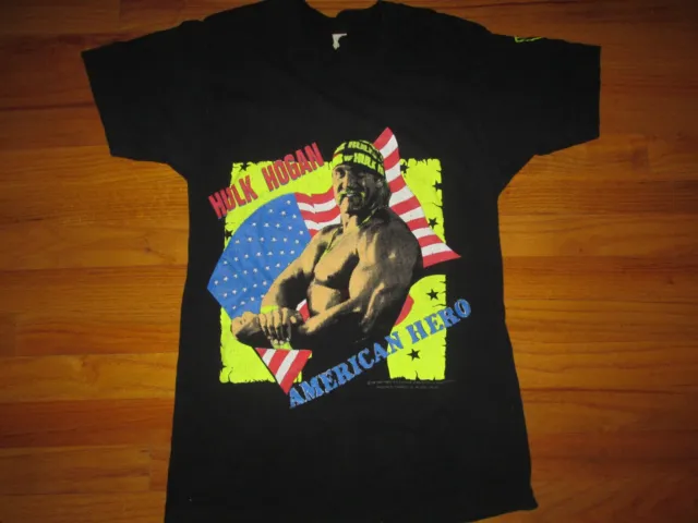 Screen StarAuthentic Original Vtg 90s 1991 HULK HOGAN American Hero WWF T Shirt