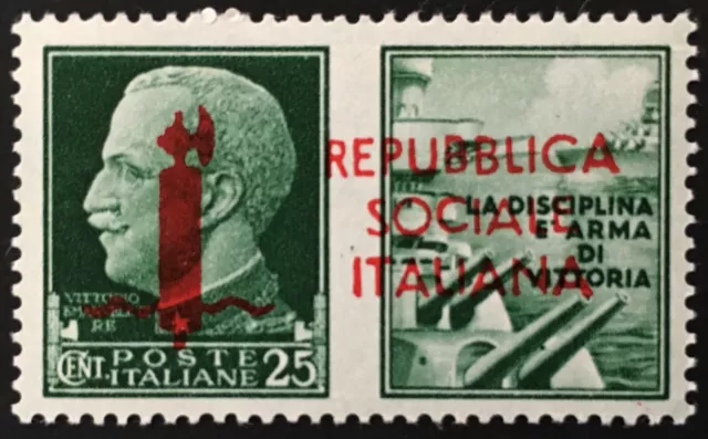 ITALY RSI (Social R.) War Propaganda ESSAY Sass.P1 cv 960$ CERT. AVANZO MNH** R+