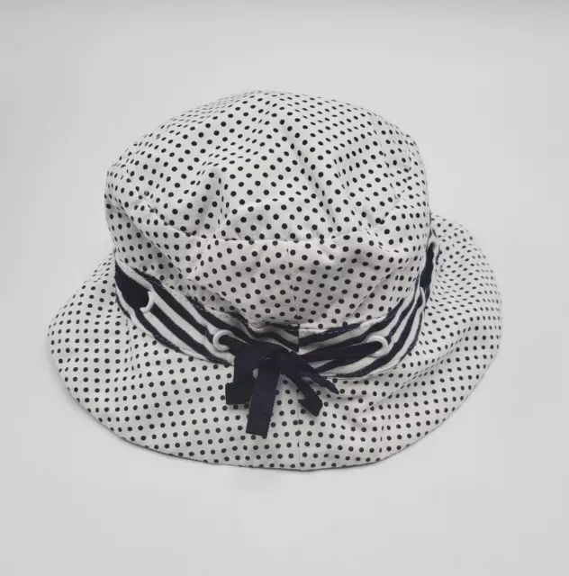 Kate Mack Girls’ 100% Cotton Sun Polka Dot Hat Size 18-36 Months Worn Once