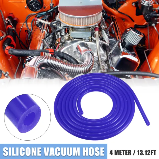 6mm ID 13.12ft Car Silicone Vacuum Hose Pipe Water Air Boost Line Tube Blue