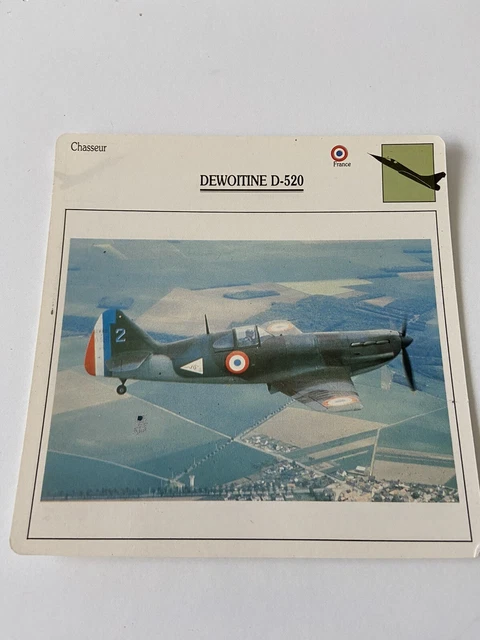 Carte Collection Chasseur DEWOITINE D-520