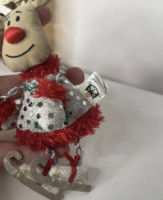 VINTAGE JELLYCAT DINGLY Dangly Christmas Skater Reindeer Tree