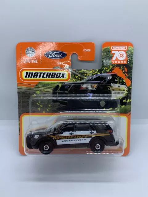 Matchbox -  2016 FORD INTERCEPTOR UTILITY POLICE CAR - Diecast - 1:64 - BOXED