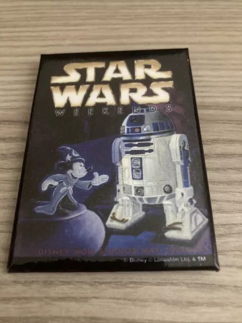 Disney Star Wars Weekends Sorcerer Mickey Mouse R2-D2 Tastenabzeichen 2001 - selten