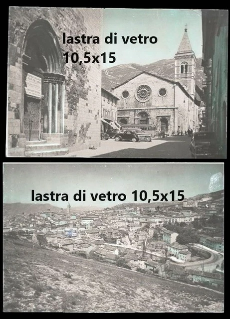 Gualdo Tadino - Perugia - Due Negative In Lastra  Di Vetro