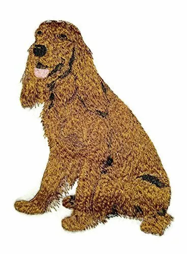 Custom Dog Portraits[Irish Setter] Embroidered Iron On/Sew patch [5.x 3.91]