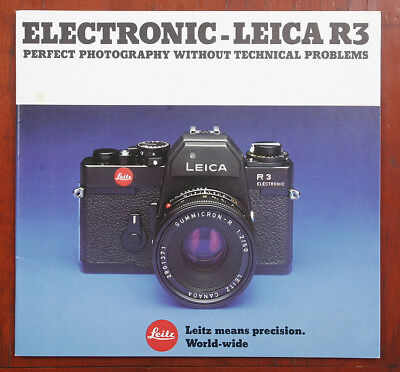 édition 1979 marque LEITZ LEICA Leica brochure catalogue sur appareil photo R3 MOT 
