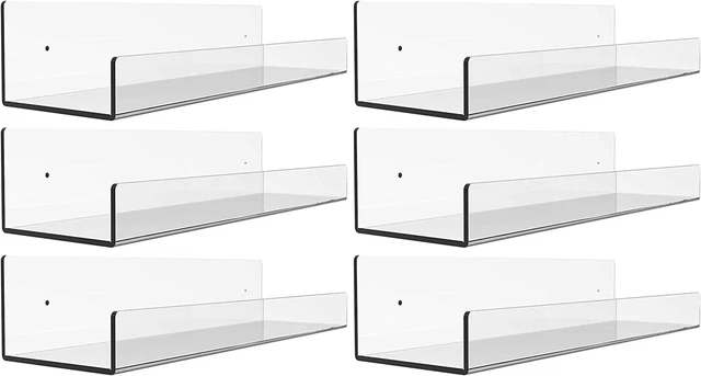 15 Acrylic Floating Shelves Wall Mounted 4pack Clear Acrylic Shelves Toy Shelf