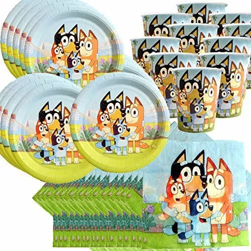 Bluey Birthday party supplies 40 Pcs Bluey and Bingo Birthday Party Decoratio