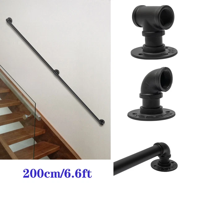 INDOOR/OUTDOOR STAIR WALLMOUNTED Handrail Staircase Hand Rail 6.6 FT
