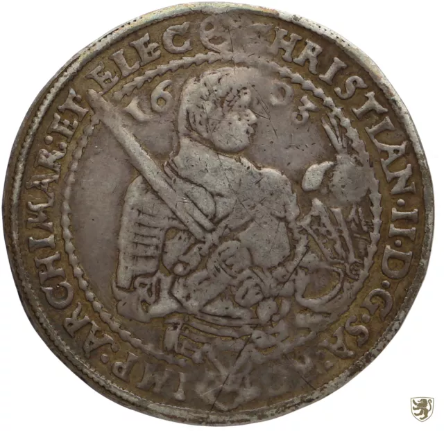 SACHSEN, Taler, 1603 HB, Christian II. und seine Brüder, Dav. 9820, s/ss