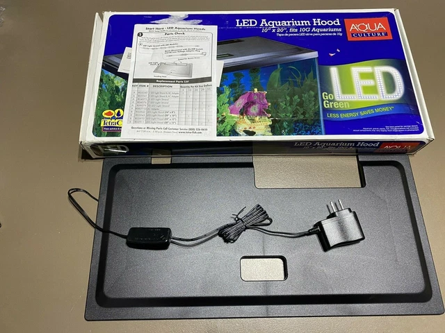 Aqua Culture 10Gal Fish Tank aquarium hood with LED Light (NV33128) New open box