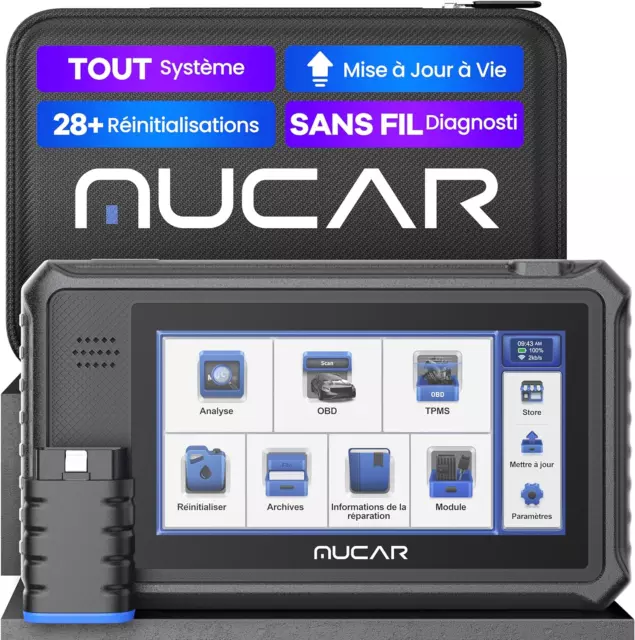 MUCAR VO6 OBD2 Valise Diagnostic 28 Réinitialisation Codage ECU Bidirectionnel