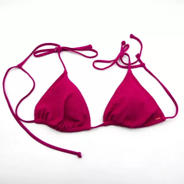 Victorias Secret XXL Triangle Bikini Magenta Pink Plunge Halter Padded 2XL New