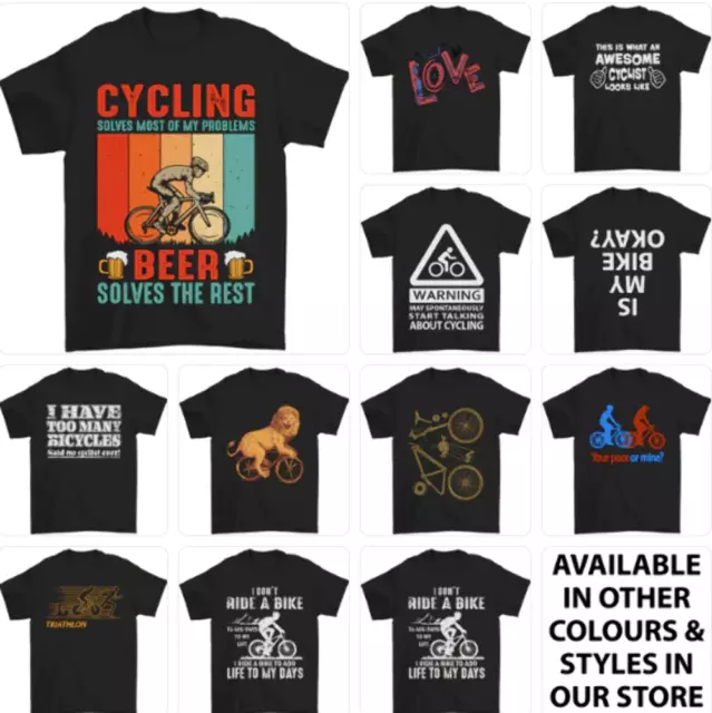 Cycling T-Shirt Mens Funny Tee Top Tshirt Cyclist 5