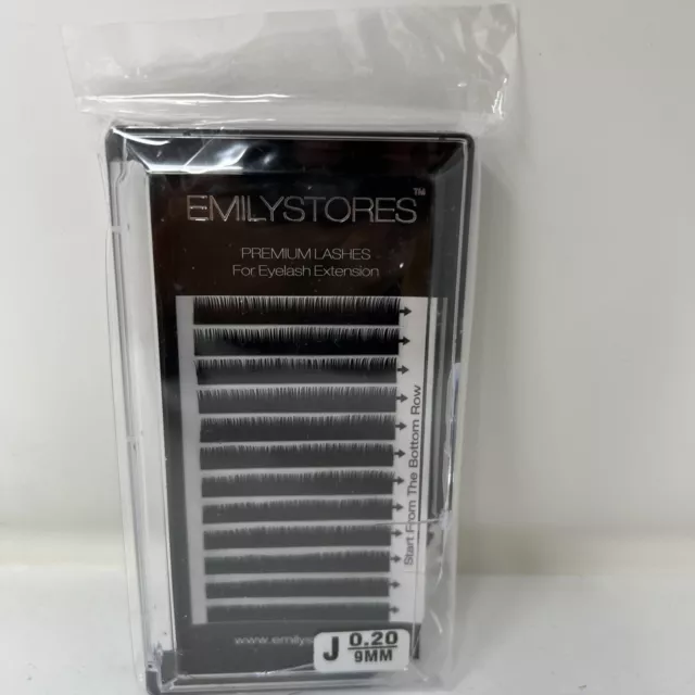 EMILYSTORES Eyelash Extensions Mink Eyelash D Curl 0.20mm 9MM FAST SHIPPING