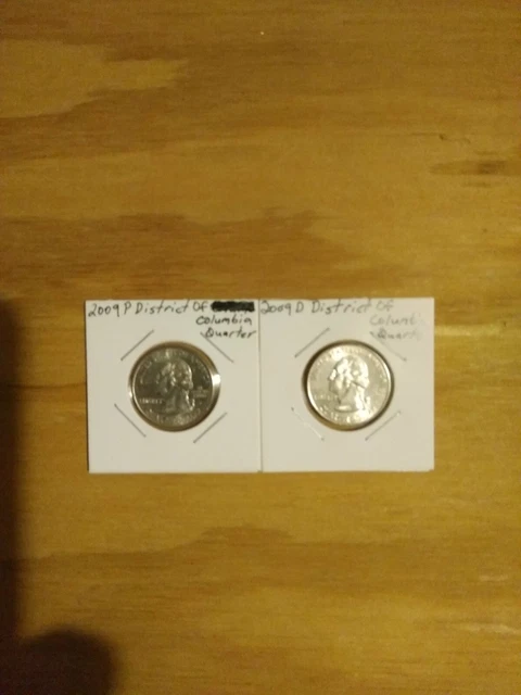 2009 P And D District Of Columbia Quarter